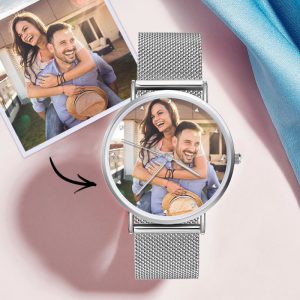 Personalized Picture Alloy Photo Watch-Silver