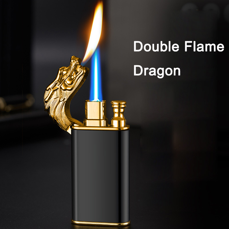 Dual Flame Dragon Lighter with Free 300ML Refill